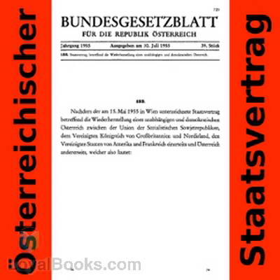 Staatsvertrag betreffend die Wiederherstellung eines unabhängigen cover