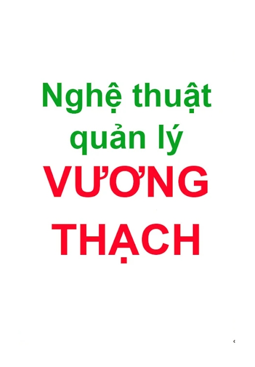 Nghệ Thuật Quản Lý Vương Thạch