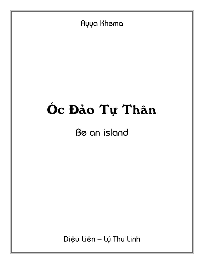 Ốc Đảo Tự Thân cover