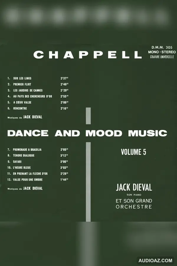 Jack Diéval Son Piano Et Son Grand Orchestre - DMM 305 - Dance And Mood Music Vol. 5  (1968)