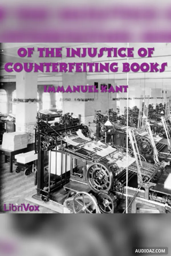 Of the Injustice of Counterfeiting Books