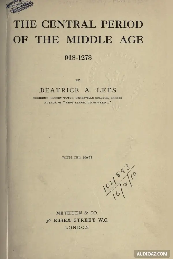 The Central Period of the Middle Age 918-1273