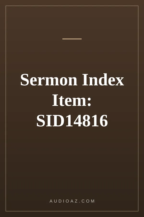 Sermon Index Item: SID14816