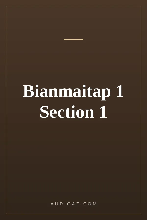 Bianmaitap 1 Section 1